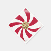 Weihnachtsjunge auf Peppermint Candy Serviette (Ecke)