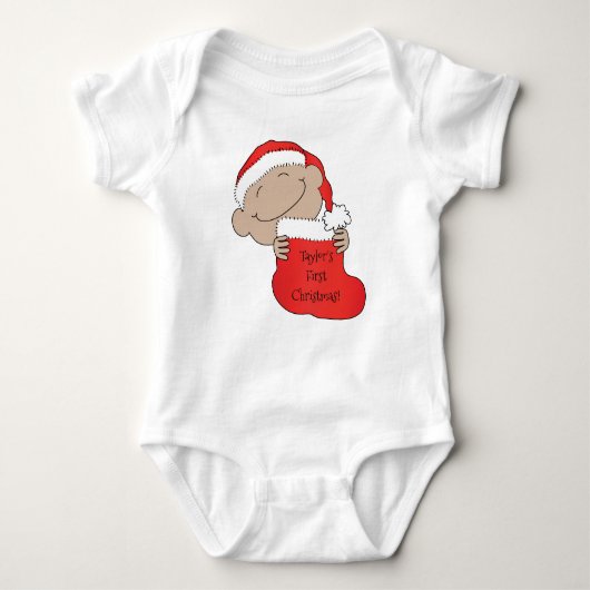 Weihnachtsjunge Baby Strampler (Vorderseite)