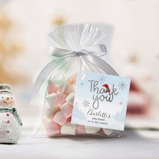 Weihnachtsjunge Babydusche Danke Geschenkanhänger