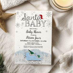 Weihnachtsjunge Babydusche Einladung