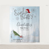 Weihnachtsjunge Babydusche Hintergrund Wandteppich (Vorderseite)