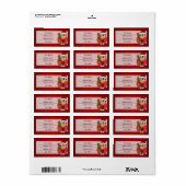 Weihnachtsjunge-Cartoon Adressaufkleber (Vorne)