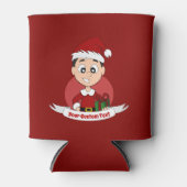 Weihnachtsjunge Cartoon Dosenkühler (Vorderseite)