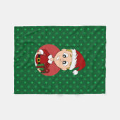 Weihnachtsjunge Cartoon Fleecedecke (Vorderseite (Horizontal))