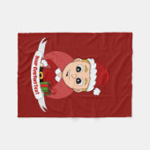 Weihnachtsjunge Cartoon Fleecedecke (Vorderseite (Horizontal))