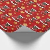 Weihnachtsjunge Cartoon Geschenkpapier (Ecke)