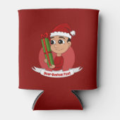 Weihnachtsjunge Cartoon kann kühler Dosenkühler (Vorderseite)