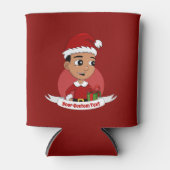 Weihnachtsjunge Cartoon kann kühler Dosenkühler (Vorderseite)