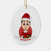 Weihnachtsjunge Cartoon Keramik Ornament (Rechts)