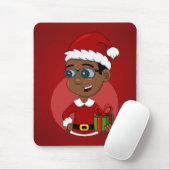 Weihnachtsjunge Cartoon-Mauspad Mousepad (Mit Mouse)