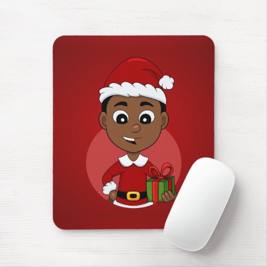 Weihnachtsjunge Cartoon-Mauspad Mousepad (Mit Mouse)