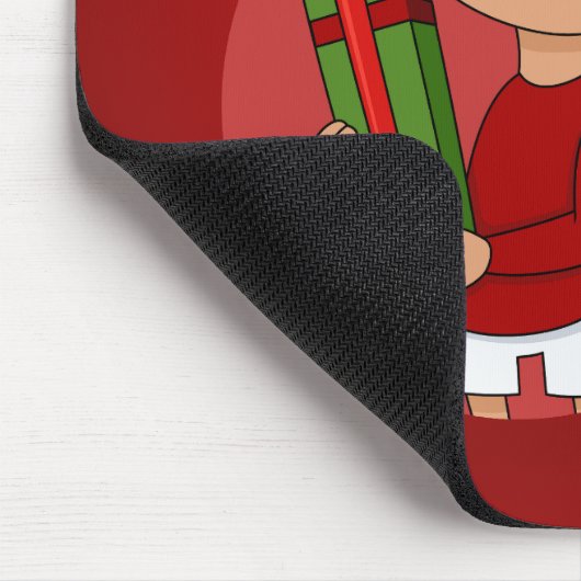 Weihnachtsjunge Cartoon-Mauspad Mousepad (Ecke)