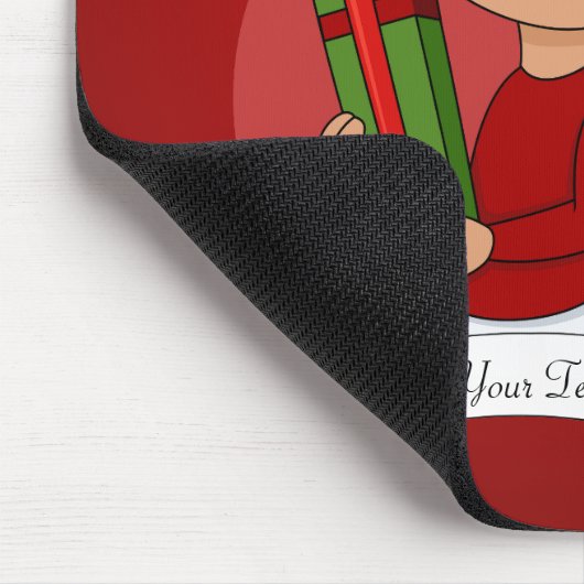 Weihnachtsjunge Cartoon-Mauspad Mousepad (Ecke)