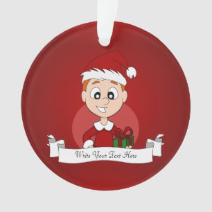 Weihnachtsjunge Cartoon Ornament