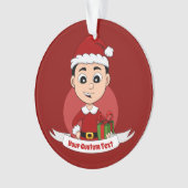 Weihnachtsjunge Cartoon-Ornament Ornament (Vorderseite)