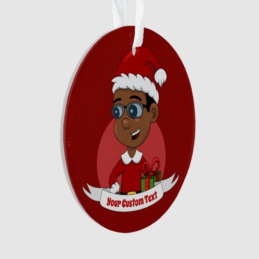 Weihnachtsjunge Cartoon-Ornament Ornament (Vorderseite)