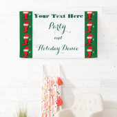 Weihnachtsjunge Cowboy Stiefel und Weihnachtsmannm Banner (Insitu)