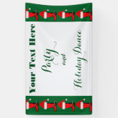 Weihnachtsjunge Cowboy Stiefel und Weihnachtsmannm Banner (Vertikal)