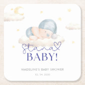 Weihnachtsjunge Dusche Rechteckiger Pappuntersetzer (Vorderseite)