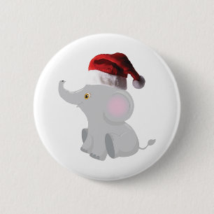 Weihnachtsjunge Elephant Button