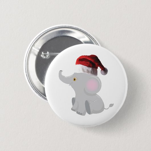 Weihnachtsjunge Elephant Button (Vorne & Hinten)