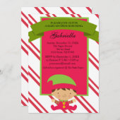 Weihnachtsjunge Elf - Kinderdusche Einladung (Vorne/Hinten)