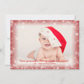 Weihnachtsjunge Foto Geburtshinweise Feiertagskarte (Vorderseite)