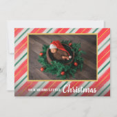 Weihnachtsjunge Foto Geburtshinweise Feiertagskarte (Vorderseite)