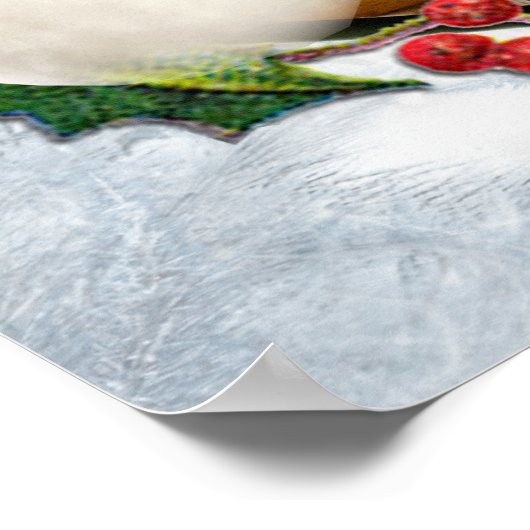 Weihnachtsjunge Foto Poster (Ecke)