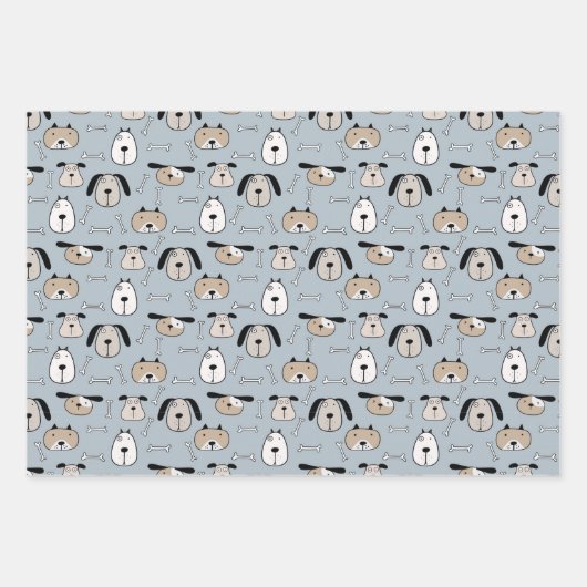 Weihnachtsjunge Hunde Geschenkpapier Set (Vorderseite 2)