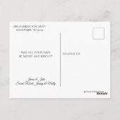 Weihnachtsjunge Jesus Blumenreath Postkarte (Rückseite)