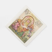 Weihnachtsjunge Jesus in den Wanger Angels Serviette (Ecke)