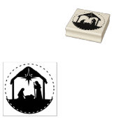 Weihnachtsjunge Jesus Square Wood Gummistempel (Stempel)
