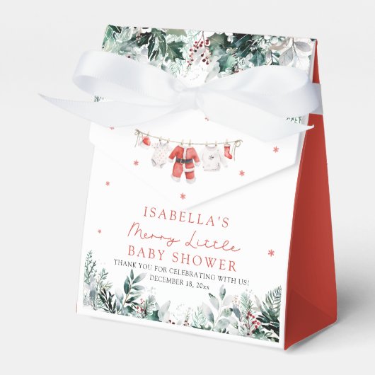 Weihnachtsjunge Kleidung Merry Little Baby Dusche Geschenkschachtel (Vorderseite)