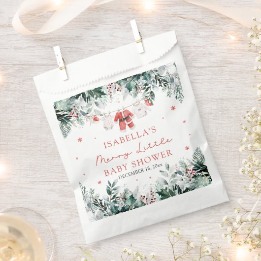 Weihnachtsjunge Kleidung Merry Little Baby Dusche Geschenktütchen (Ausgeschnitten)