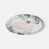 Weihnachtsjunge Kleidung Merry Little Baby Dusche Pappteller (Schrägansicht)