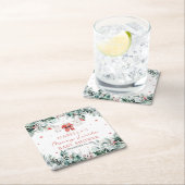 Weihnachtsjunge Kleidung Merry Little Baby Dusche Rechteckiger Pappuntersetzer (Vor Ort)