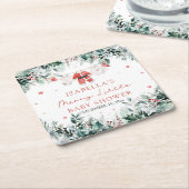 Weihnachtsjunge Kleidung Merry Little Baby Dusche Rechteckiger Pappuntersetzer (angewinkelt)