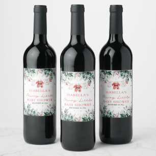 Weihnachtsjunge Kleidung Merry Little Baby Dusche Weinetikett