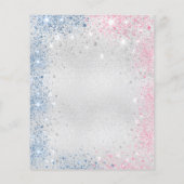 Weihnachtsjunge Mädchen blau pink Silber Einladung Flyer (Hinten)