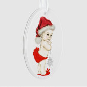 Weihnachtsjunge Mädchen Ornament (Vorderseite)