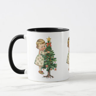 Weihnachtsjunge Mädchen Tasse