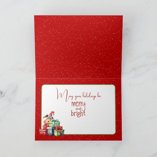 Weihnachtsjunge mit Hut Karte (Innenseite)