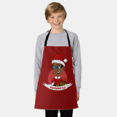 Weihnachtsjunge mit rotem Hut und Brillengläser-Sc Schürze (Getragen)