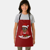 Weihnachtsjunge mit rotem Hut und Brillengläser-Sc Schürze (Insitu)