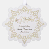 Weihnachtsjunge Ornament Karte (Rückseite)