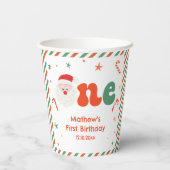 Weihnachtsjunge Pappbecher (Rückseite)