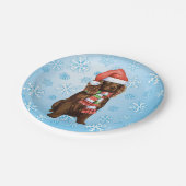 Weihnachtsjunge Pappteller (Schrägansicht)