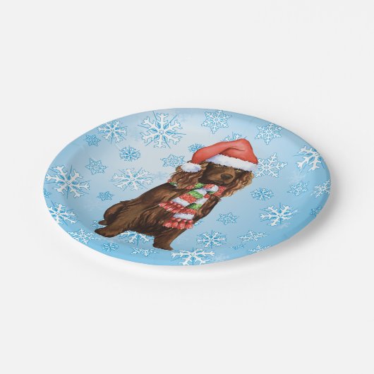 Weihnachtsjunge Pappteller (Schrägansicht)