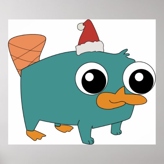 Weihnachtsjunge Perry der Platypus Poster (Vorne)
